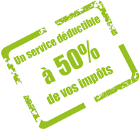 Un service déductible à 50% de vos impôts